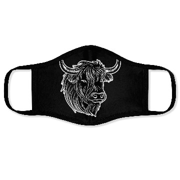 Discover Scottish Highland Cow Face Masks