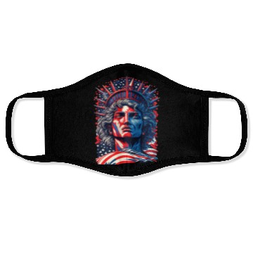 Discover Statue of Liberty Face USA Face Masks