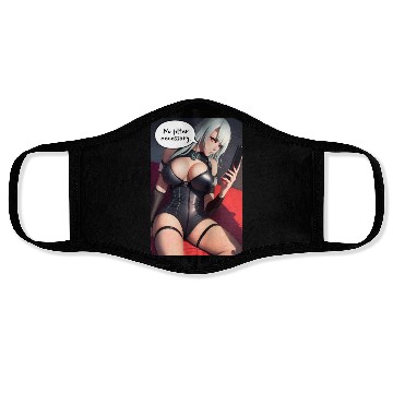 Discover Cyberpunk Waifu Influencer Design 3 Face Masks