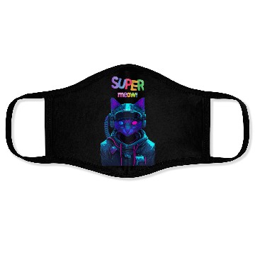 Discover super meow Face Masks, cute cat