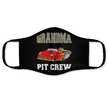 Discover Grandma Pit Crew Birthday Racing Car Theme Race Face Masks
