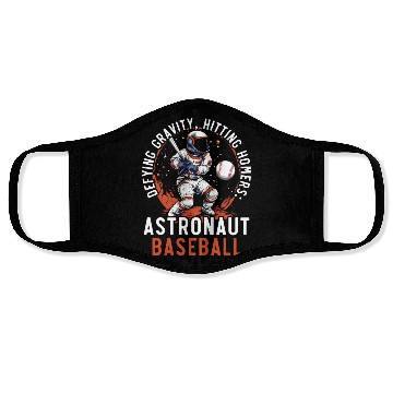 Discover Baseball Astronaut Baseball Player Outerspace Face Masks