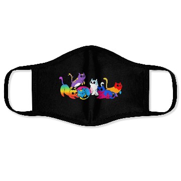 Discover Pride Kittens LGBTQIA+ Cats Colorful Cat Face Masks