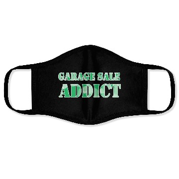 Discover Garage Sale Addict green camo Face Masks