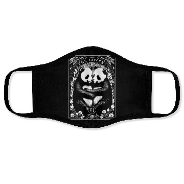 Discover The Lovers Tarot Card Cute Panda Lover Couple Face Masks
