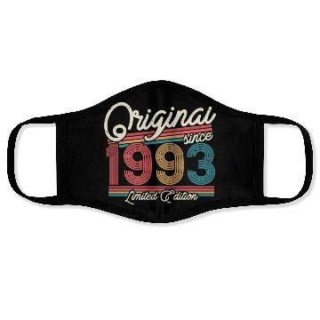 Discover Vintage Retro 1993 Birthday Gift Face Masks