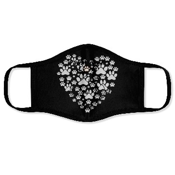 Discover Couple of pets, silhouettes couple dog&cat Face Masks