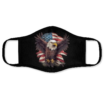 Discover Merica Patriotic USA Eagle Face Masks