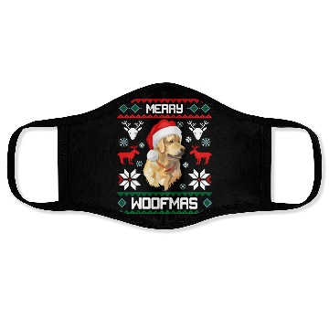 Discover Golden Retriever Merry Woofmas For Face Masks