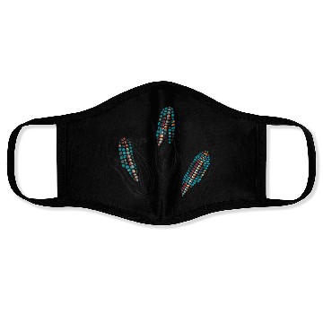 Discover Native American Turquoise Corn Tribal Pattern Face Masks