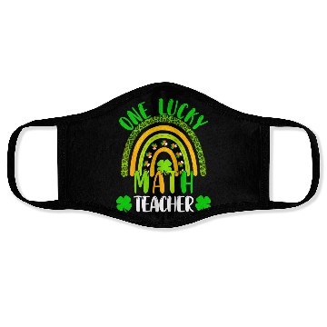 Discover One Lucky Math Rainbow Teacher St Patricks Day Rai Face Masks