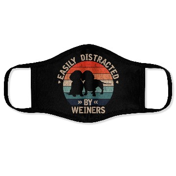 Discover Easily Distracted By Weiners Pet Lover Face Masks