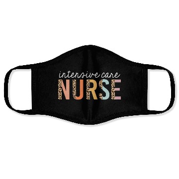 Discover Intensive Care Nurse Leopard Print Icu Nursing Face Masks