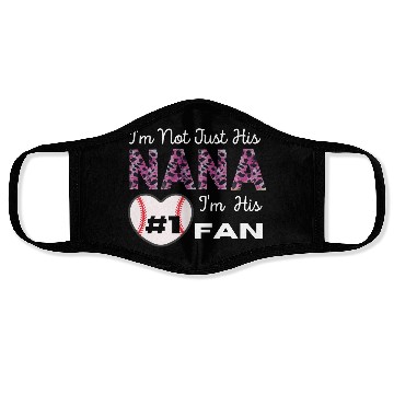 Discover I m Not Just His Nana Number 1 Fan Funny Grandma Face Masks