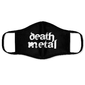 Discover death metal logo design Face Masks