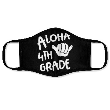 Discover Aloha 4th Grade Back To School Hawaii Shaka Face Masks