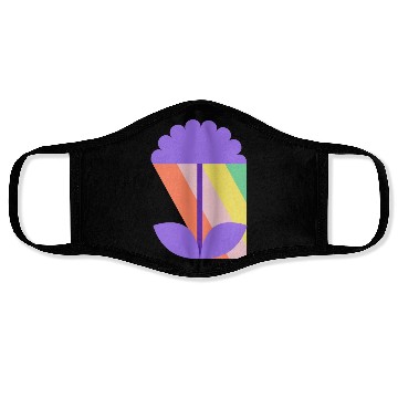 Discover Rainbow Flower Nature Happy Camping Face Masks