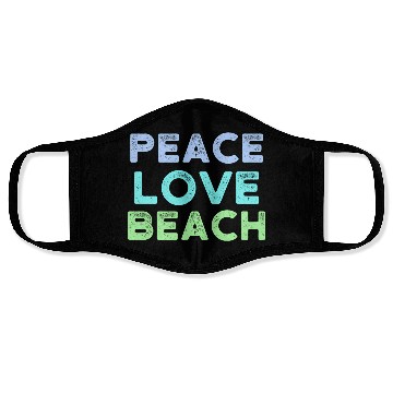Discover Peace Love Beach Distressed Face Masks