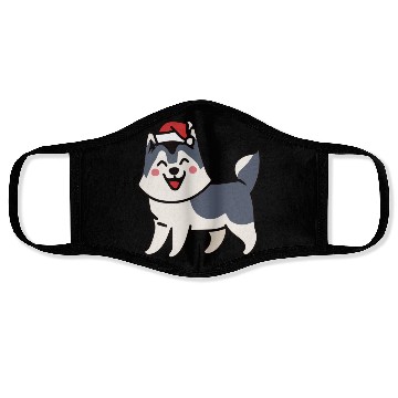 Discover Husky Santa Dog Lover Malamute Face Masks