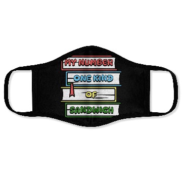 Discover My Number One Kind Of Sandwich Book Lovers Face Masks