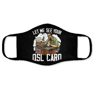 Discover Ham Radio Operator Morse Code Radioactivity Face Masks