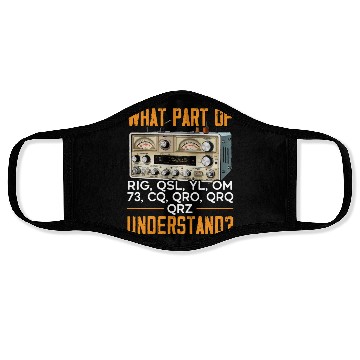 Discover Ham Radio Operator Morse Code Radioactivity Face Masks