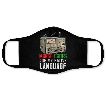 Discover Ham Radio Operator Morse Code Radioactivity Face Masks