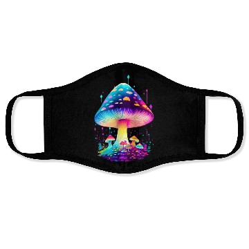 Discover Enchanting Fungi: A Neon Wonderland Face Masks