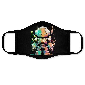 Discover Retro Robot Cute Robotic Engineer Technology Face Masks