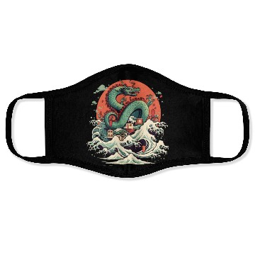 Discover Sushi Dragon Japanesse Kawaii Face Masks
