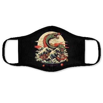 Discover Sushi Dragon Japanesse Kawaii Face Masks