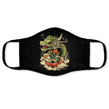 Discover Sushi Dragon Japanesse Kawaii Face Masks
