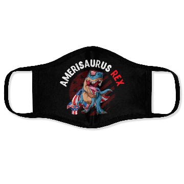 Discover Amerisaurus Rex Independence Day USA Party Face Masks