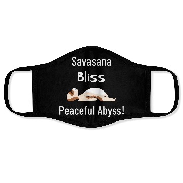 Discover Savasana Bliss, Peaceful Abyss! Face Masks