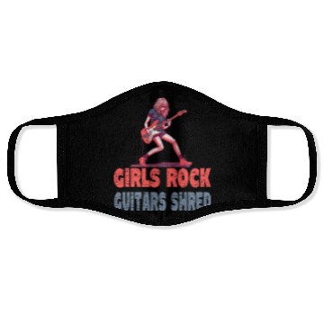 Discover Gilrs Rock Guitar Shrek Face Masks