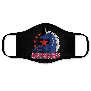 Discover Americorn 4th Of July 1776 Face Masks