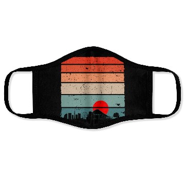 Discover Vintage Tokyo city Face Masks