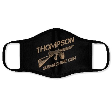 Discover Thompson Submachine Gun | World War 2 Weapon Face Masks