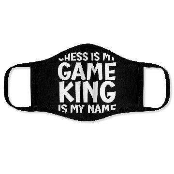 Discover Chess is my game king is my name Face Masks