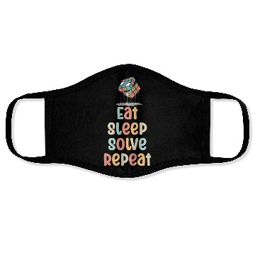 Discover Eat Sleep Solve Repeat Face Masks