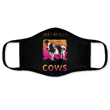 Discover Cow Cattle Breeder Farmer Cows Face Masks