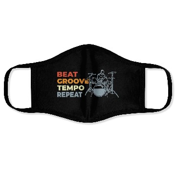 Discover Drummer Motivation Face Masks