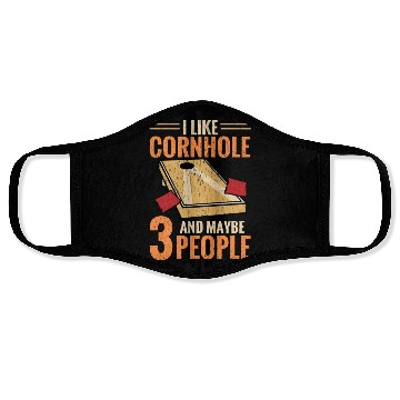 Discover Funny Corn Hole Face Masks