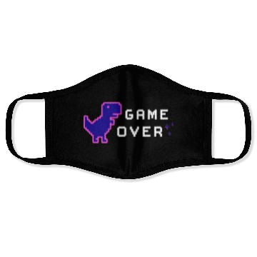 Discover Game Over Lila Face Masks