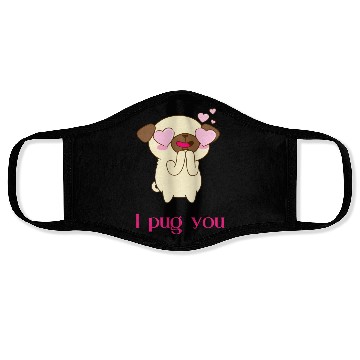 Discover Pug Life Pet Dog Lover Face Masks