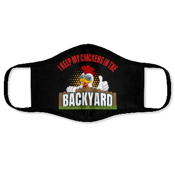 Discover Backyard Chicken Farmer Fun Animal Lover Face Masks