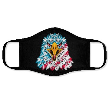 Discover America Eagle Independence Day US Patriot Face Masks