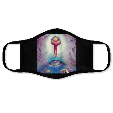 Discover Psychedelic imagination Who am I, where am I? Face Masks