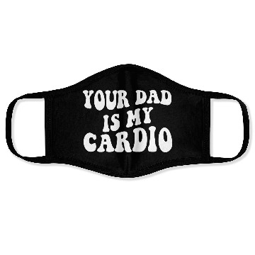 Discover Your Dad is My Cardio 80s aesthetic Face Masks