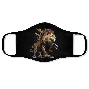 Discover Lion walking, lion Face Masks